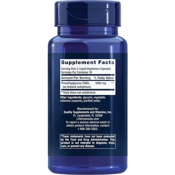 TMG 500 Mg – Trimethylglycine Supplement – Encourages Healthy Homocysteine Level - Picture 2 of 4